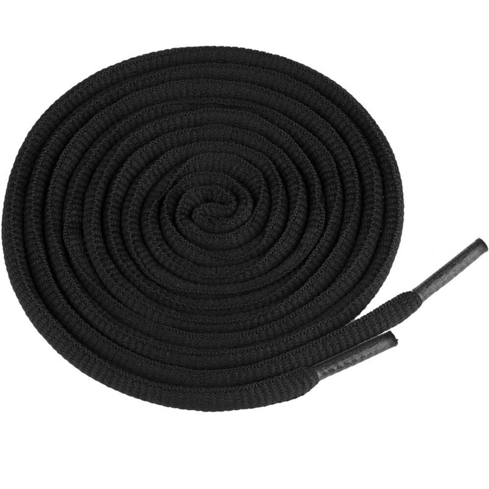 2 Pair Oval 7 Colors Half Round Athletic Shoelaces 0.2" Width Black